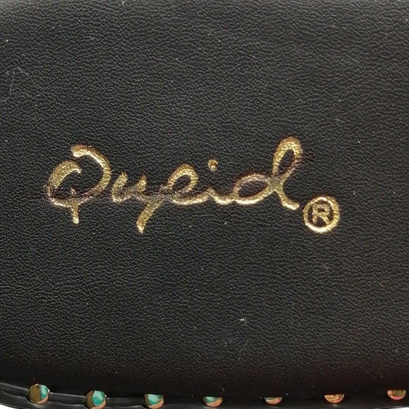 Qupid Sandals Womens Black Leopard 9 Strappy Slide Shoe Dressy Flat Studded 9 - Picture 10 of 11